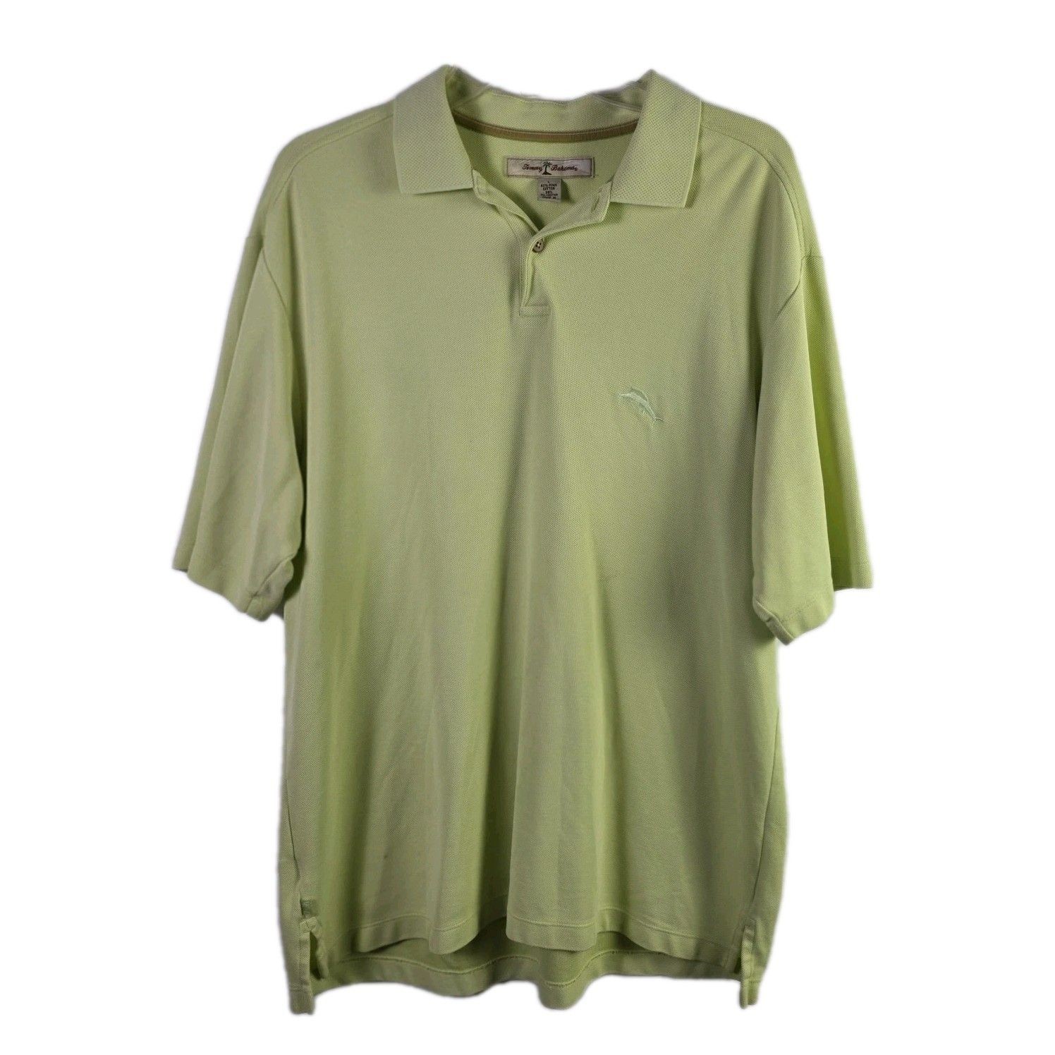 Tommy Bahama Men's Large Lime Green Short Sleeve Polo Golf Shirt